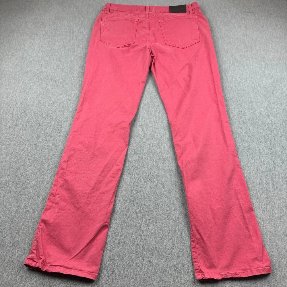 Paige Pants Mens 33 Pink Normandie Straight Leg Chino Stretch Made in USA Casual